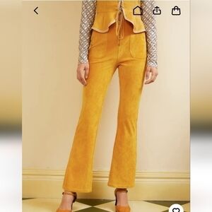 CIDER Pastel  Yellow Plaid Flares SIZE SMALL